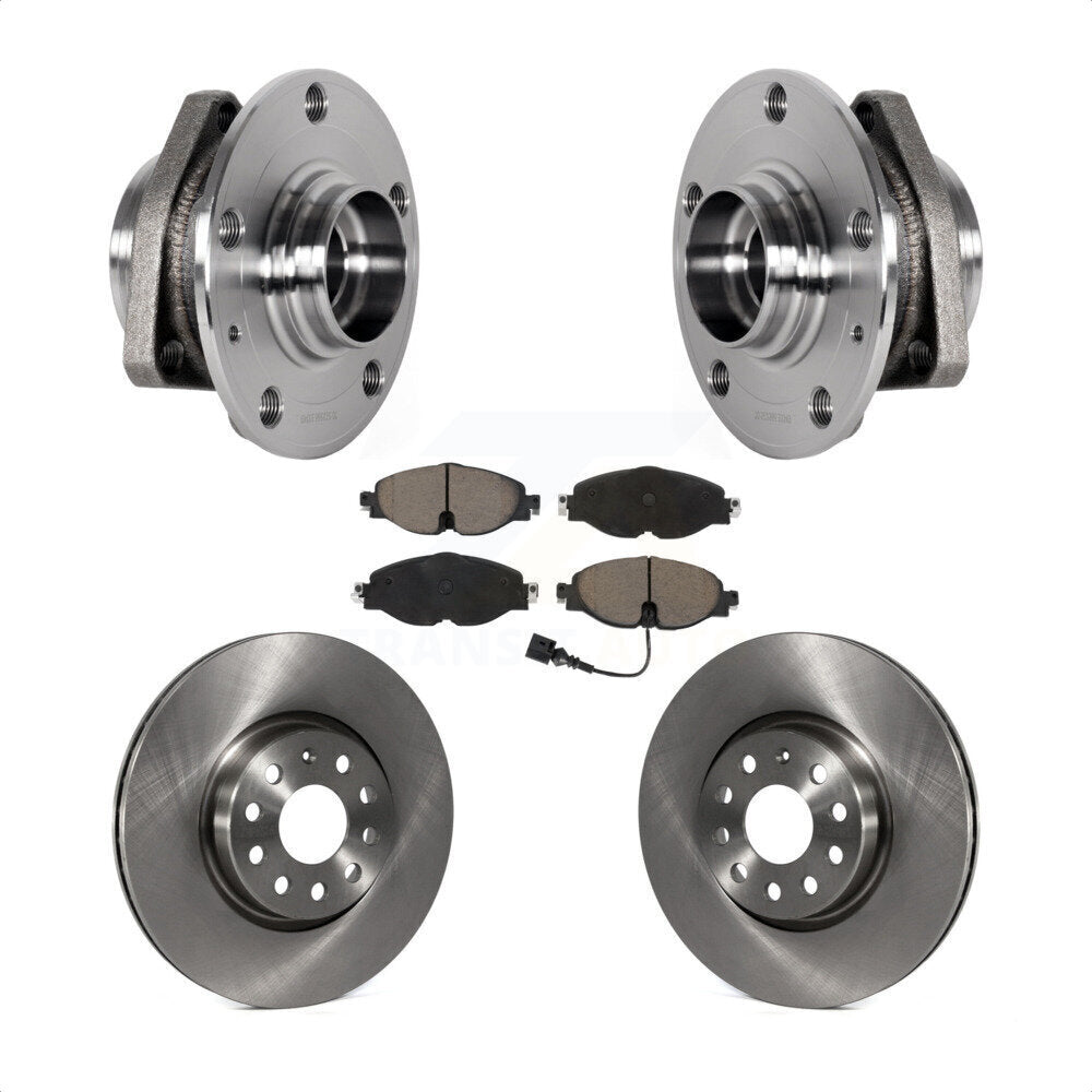 Hub Bearing Assembly Disc Brake Rotor Pad Front Kit For Audi A3 Sportback e-tron