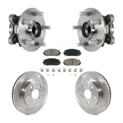 Hub Bearing Disc Brake Rotor Pads Front Kit For Toyota Corolla Prius Prime AWD-e