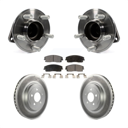 Hub Bearing Coat Brake Rotor Pad Front Kit For 15-18 Dodge Charger RWD with 3.6L