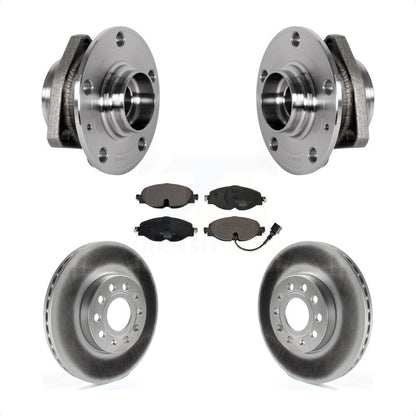 Hub Bearing Assembly Coated Disc Brake Rotor Pad Front Kit For 2016 Audi A3 2.0L
