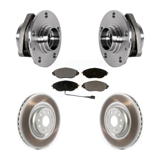 Hub Bearing Assembly Coated Disc Brake Rotors And Pads Front Kit For Audi S3