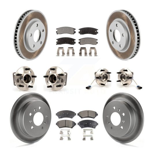 Hub Bearing Coated Brake Rotor & Pad Front Rear Kit (10Pc) For Chevrolet Venture