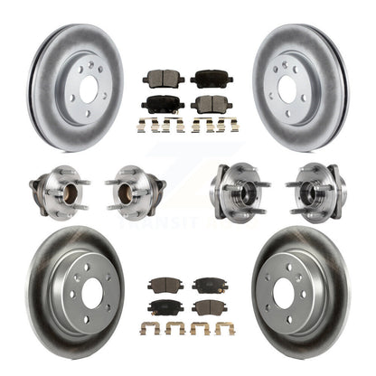 Hub Bearing Coat Brake Rotor Pads Front Rear Kit (10Pc) For Chevrolet Cruze Volt