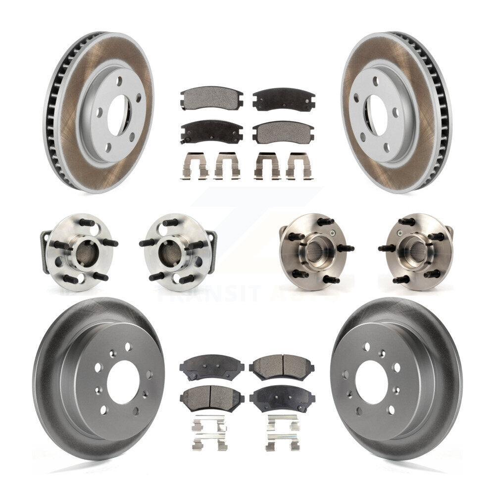 Hub Bearing Coated Brake Rotor Pad Front Rear Kit (10Pc) For Buick Century Regal