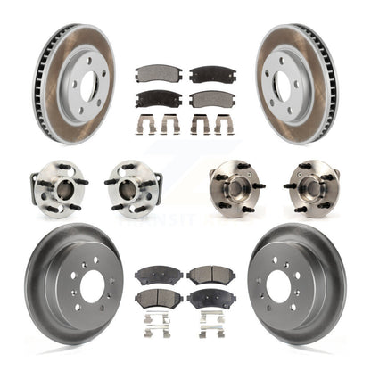 Hub Bearing Coated Brake Rotor Pad Front Rear Kit (10Pc) For Buick Century Regal