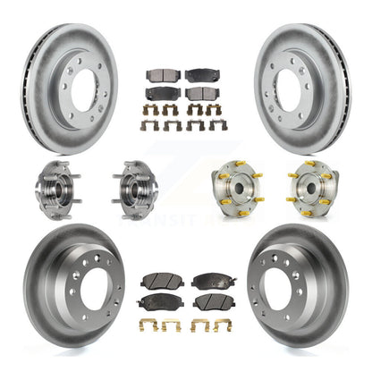 Hub Bearing Coat Brake Rotor Pad Front Rear Kit (10Pc) For Hyundai Entourage Kia