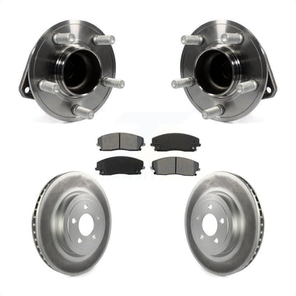 Hub Bearing Coat Brake Rotor Pad Front Kit For 15-18 Dodge Charger RWD with 3.6L