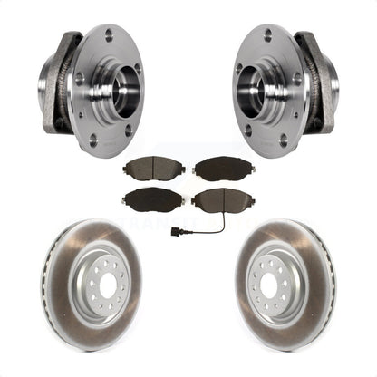 Hub Bearing Assembly Coated Disc Brake Rotors And Pads Front Kit For Audi S3