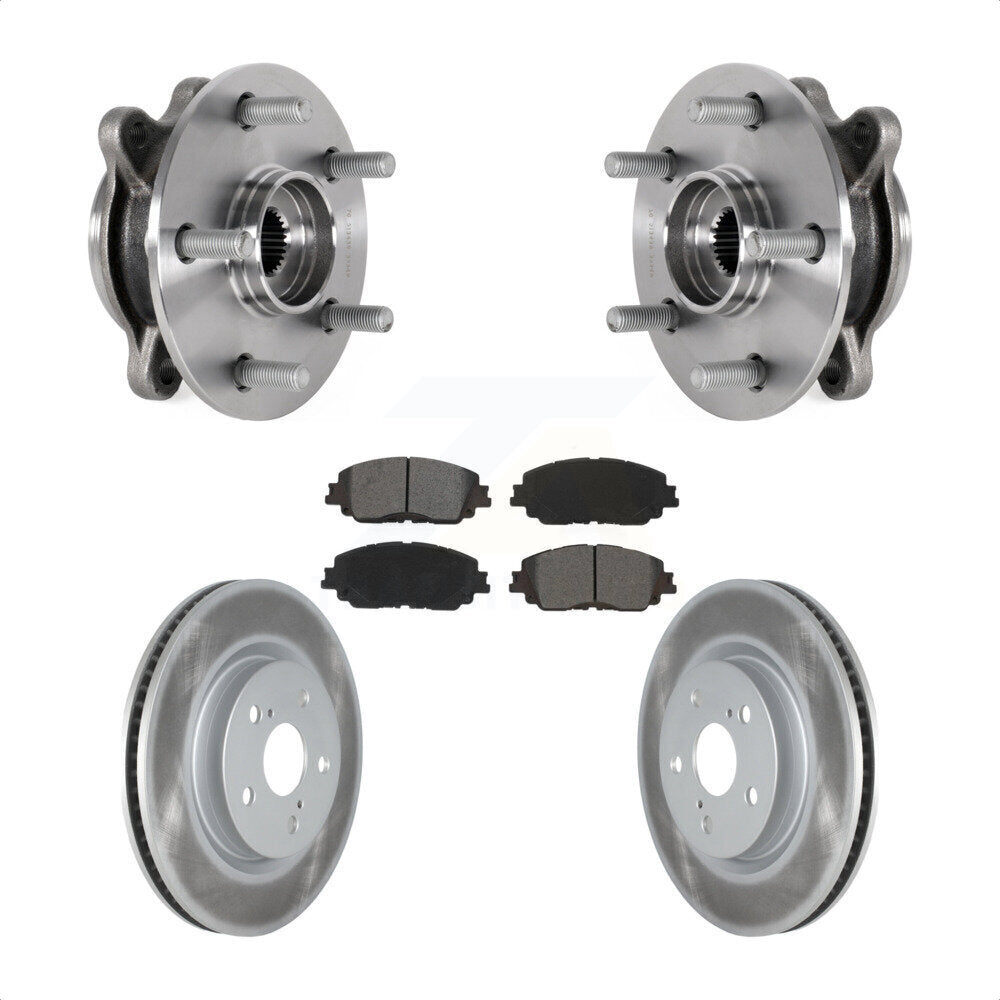 Hub Bearing Coated Brake Rotor Pad Front Kit For Toyota Camry Lexus ES250 Avalon