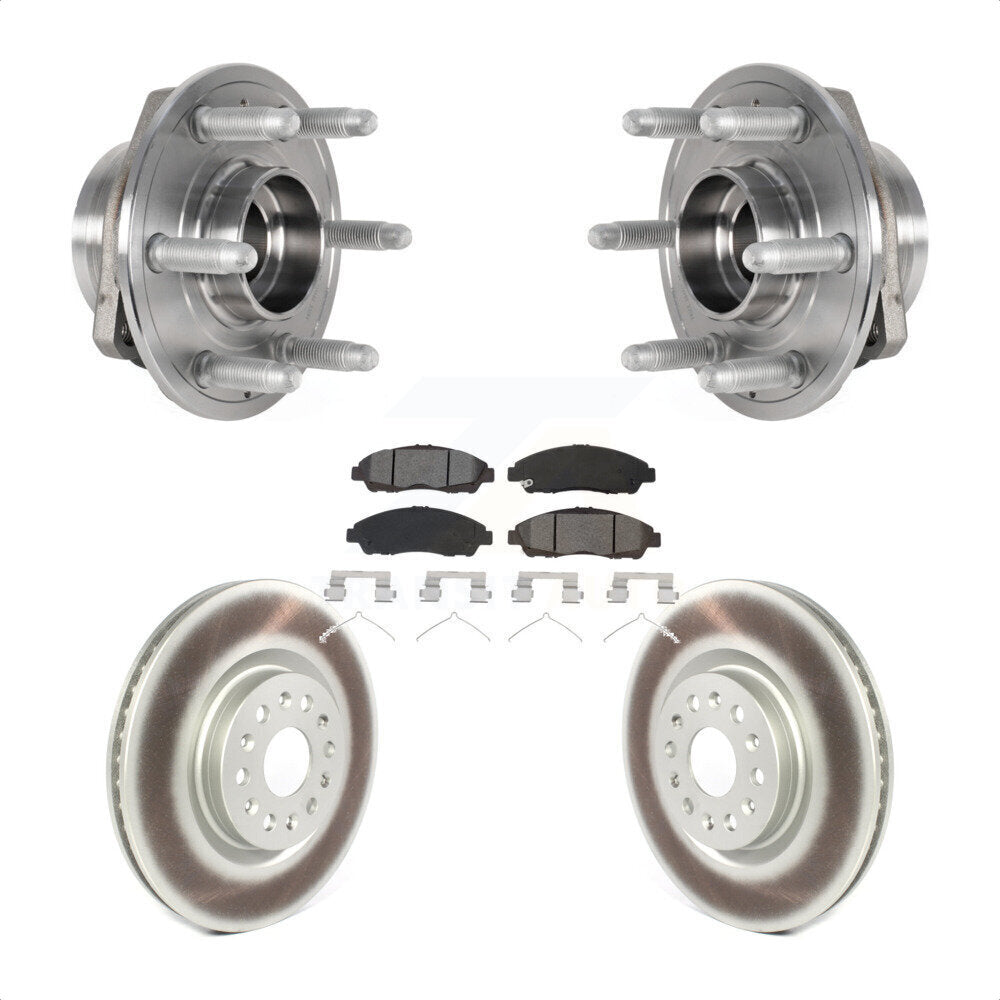 Hub Bearing Coated Brake Rotor Pads Front Kit For Cadillac XT5 Buick Enclave XT6