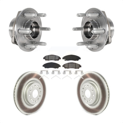 Hub Bearing Coated Brake Rotor Pads Front Kit For Cadillac XT5 Buick Enclave XT6