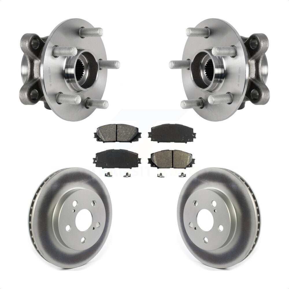 Hub Bearing Coat Brake Rotor Pads Front Kit For Toyota Corolla Prius Prime AWD-e