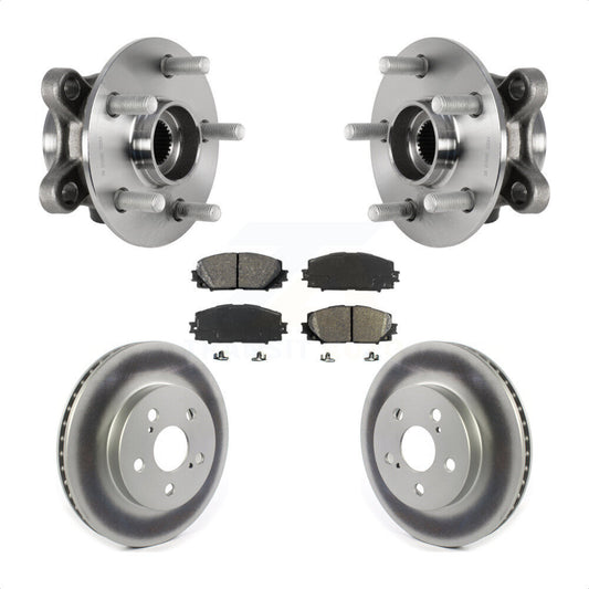 Hub Bearing Coat Brake Rotor Pads Front Kit For Toyota Corolla Prius Prime AWD-e