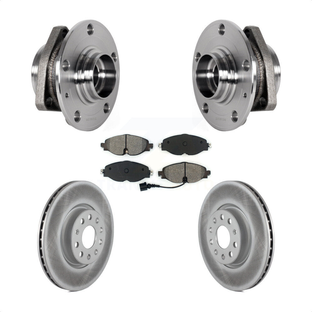 Hub Bearing Assembly Coat Brake Rotor Pad Front Kit For Audi A3 Sportback e-tron