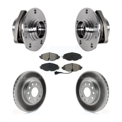 Hub Bearing Assembly Coated Disc Brake Rotor Pad Front Kit For 2016 Audi A3 2.0L