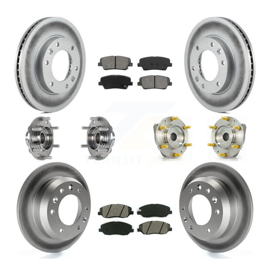 Hub Bearing Coated Brake Rotor Pads Front Rear Kit (10Pc) For Kia Sedona Hyundai