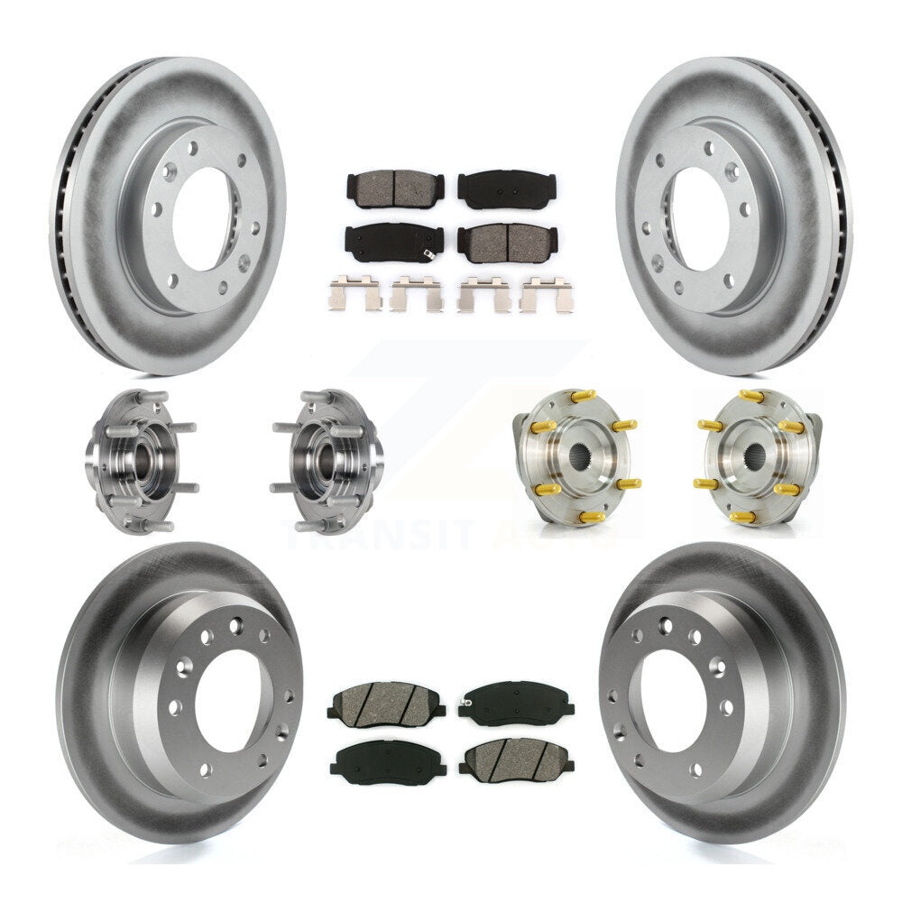 Hub Bearing Coat Brake Rotor Pad Front Rear Kit (10Pc) For Hyundai Entourage Kia