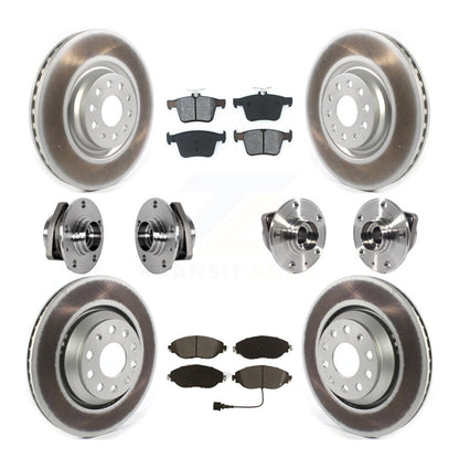 Hub Bearing Coat Brake Rotor Pads Front Rear Kit (10Pc) For Volkswagen Golf R S3