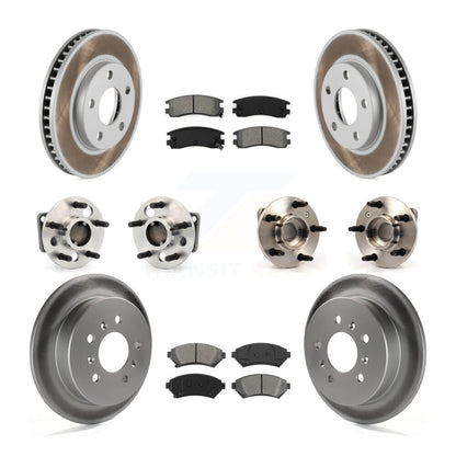 Hub Bearing Coated Brake Rotor Pad Front Rear Kit (10Pc) For Buick Century Regal