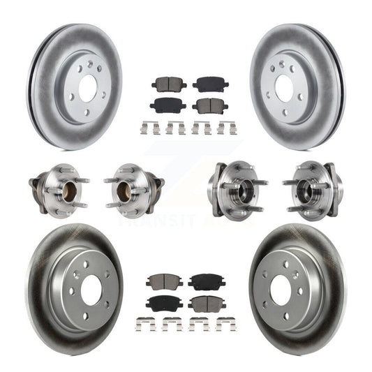 Hub Bearing Coat Brake Rotor Pads Front Rear Kit (10Pc) For Chevrolet Cruze Volt