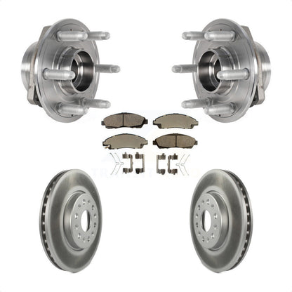Hub Bearing Coated Brake Rotor & Pad Front Kit For Chevrolet Traverse GMC Acadia
