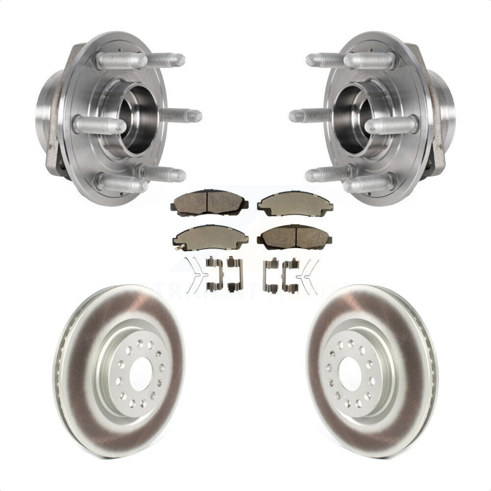 Hub Bearing Coated Brake Rotor Pads Front Kit For Cadillac XT5 Buick Enclave XT6