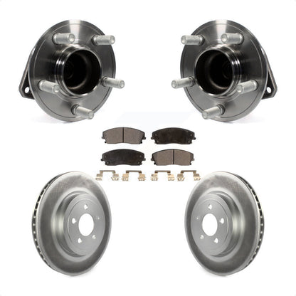 Hub Bearing Coat Brake Rotor Pad Front Kit For 15-18 Dodge Charger RWD with 3.6L