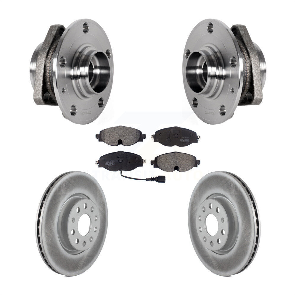 Hub Bearing Assembly Coat Brake Rotor Pad Front Kit For Audi A3 Sportback e-tron