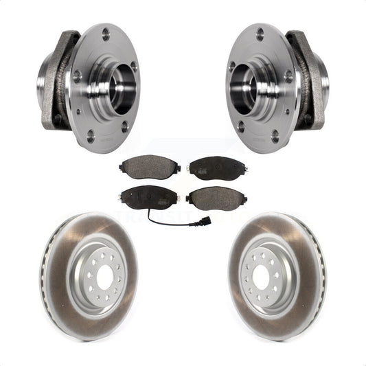 Hub Bearing Assembly Coated Disc Brake Rotors And Pads Front Kit For Audi S3