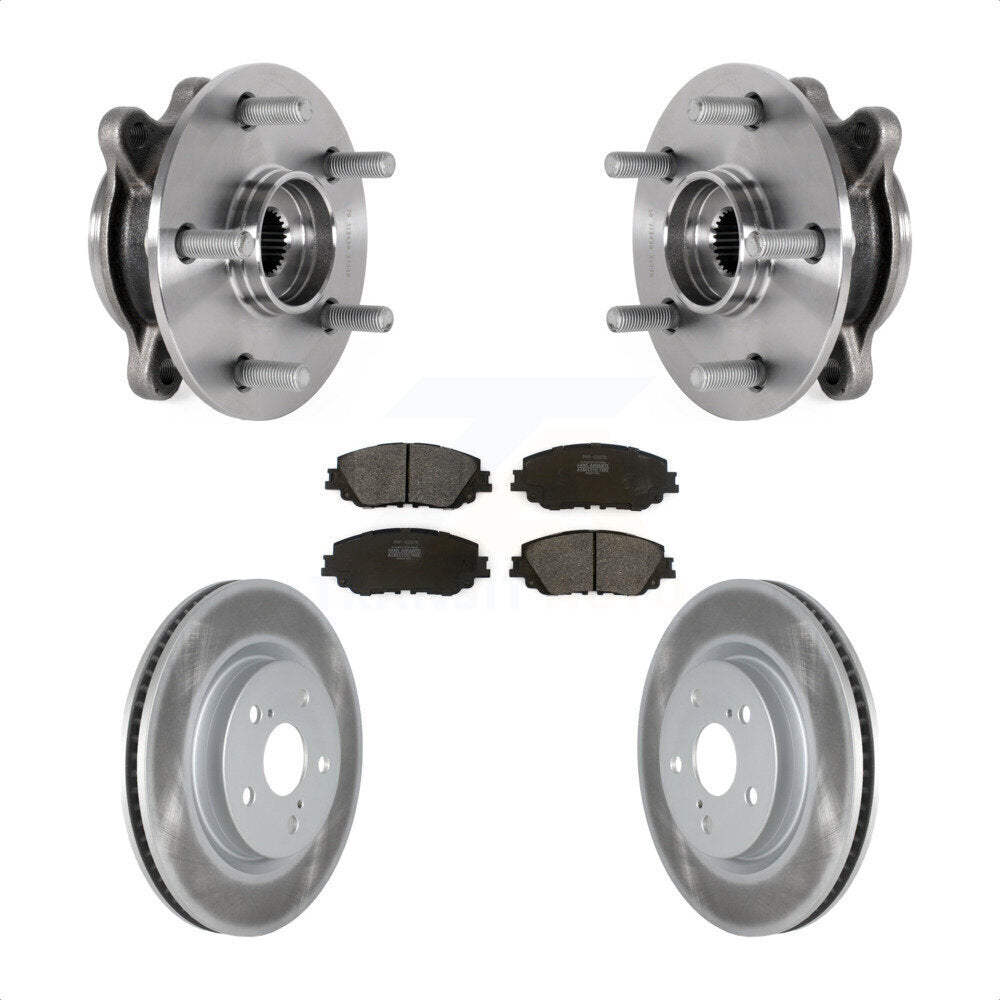 Hub Bearing Coated Brake Rotor Pad Front Kit For Toyota Camry Lexus ES250 Avalon