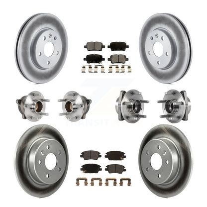 Hub Bearing Coat Brake Rotor Pads Front Rear Kit (10Pc) For Chevrolet Cruze Volt