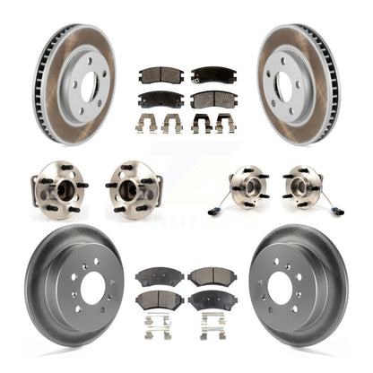 Hub Bearing Coated Brake Rotor & Pad Front Rear Kit (10Pc) For Chevrolet Venture