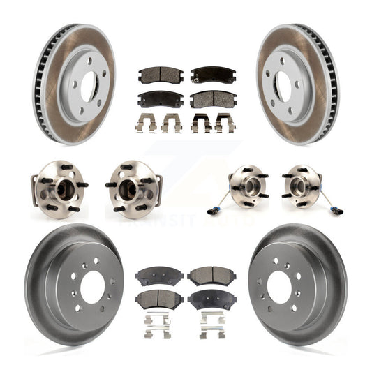 Hub Bearing Coated Brake Rotor & Pad Front Rear Kit (10Pc) For Chevrolet Venture