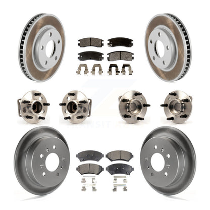 Hub Bearing Coated Brake Rotor & Pad Front Rear Kit (10Pc) For Chevrolet Venture