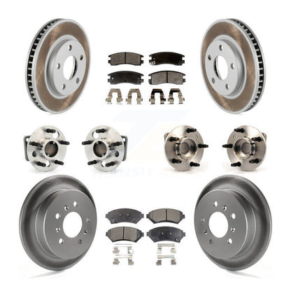 Hub Bearing Coated Brake Rotor Pad Front Rear Kit (10Pc) For Buick Century Regal