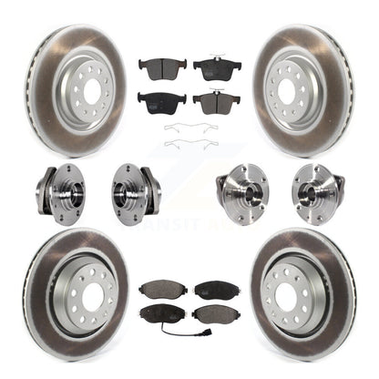 Hub Bearing Coat Brake Rotor Pads Front Rear Kit (10Pc) For Volkswagen Golf R S3