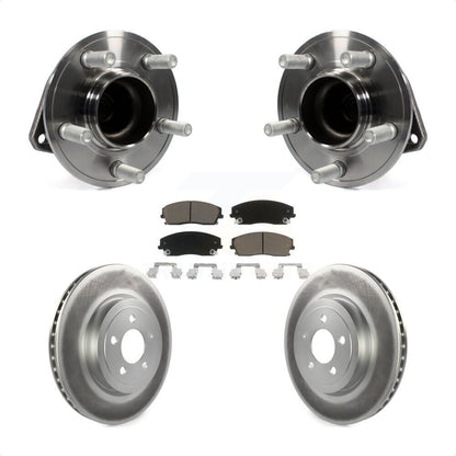 Hub Bearing Coat Brake Rotor Pad Front Kit For 15-18 Dodge Charger RWD with 3.6L