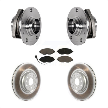 Hub Bearing Assembly Coated Disc Brake Rotors And Pads Front Kit For Audi S3