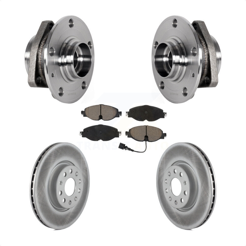 Hub Bearing Assembly Coat Brake Rotor Pad Front Kit For Audi A3 Sportback e-tron