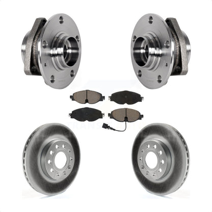 Hub Bearing Assembly Coated Disc Brake Rotor Pad Front Kit For 2016 Audi A3 2.0L