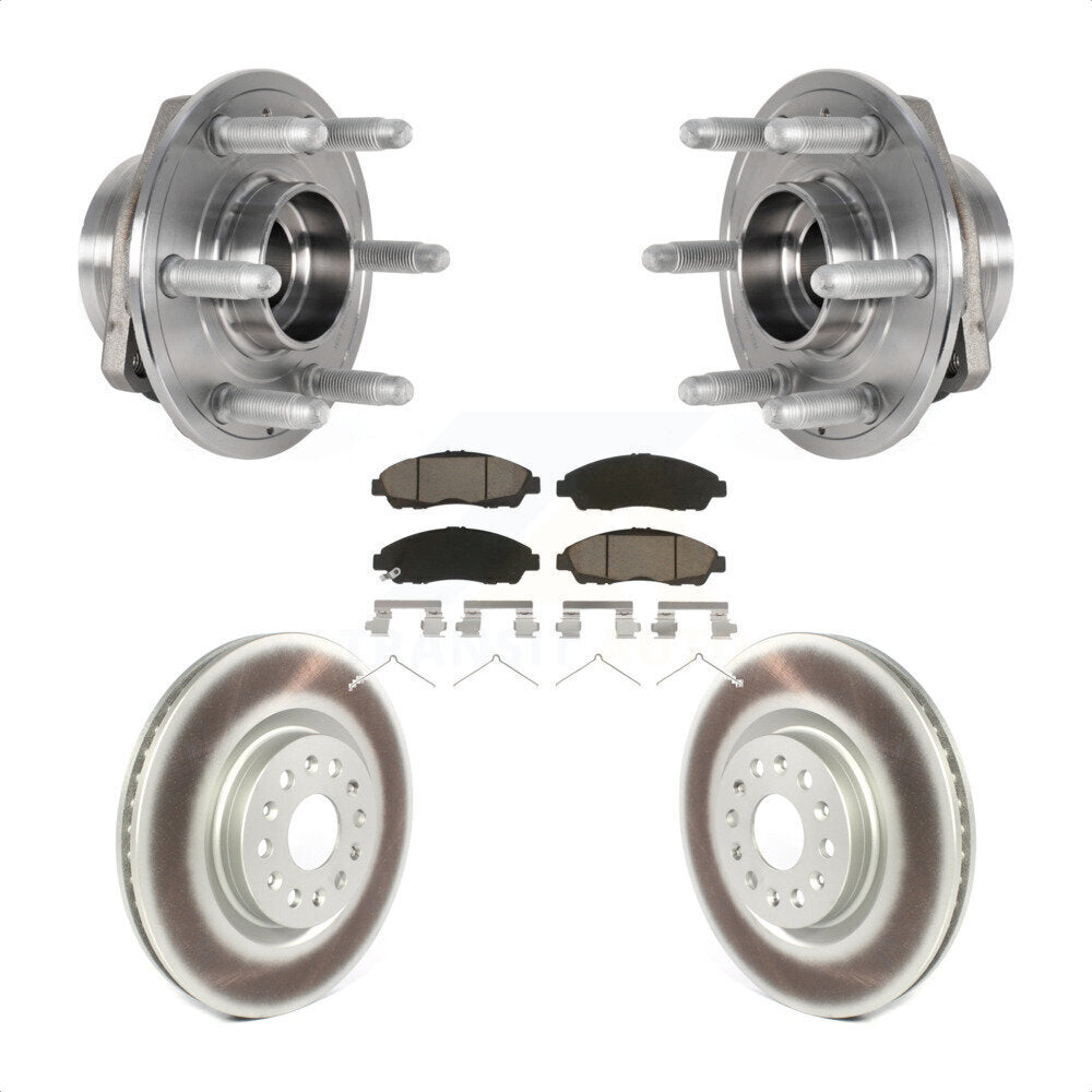 Hub Bearing Coated Brake Rotor Pads Front Kit For Cadillac XT5 Buick Enclave XT6