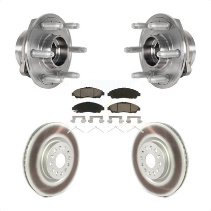 Hub Bearing Coated Brake Rotor Pads Front Kit For Cadillac XT5 Buick Enclave XT6