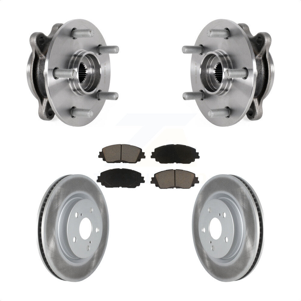 Hub Bearing Coated Brake Rotor Pad Front Kit For Toyota Camry Lexus ES250 Avalon