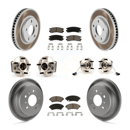 Hub Bearing Coated Brake Rotor & Pad Front Rear Kit (10Pc) For Chevrolet Venture