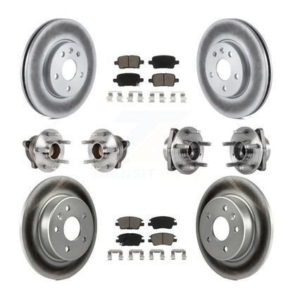 Hub Bearing Coat Brake Rotor Pads Front Rear Kit (10Pc) For Chevrolet Cruze Volt