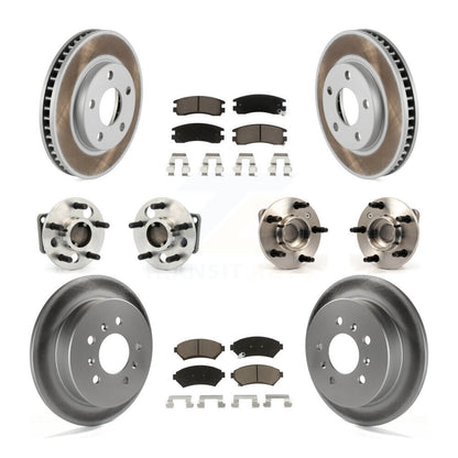 Hub Bearing Coated Brake Rotor Pad Front Rear Kit (10Pc) For Buick Century Regal