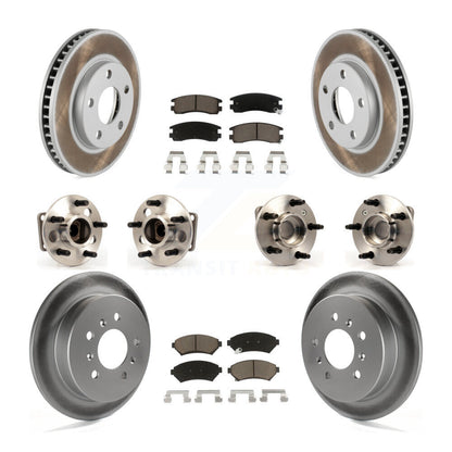 Hub Bearing Coated Brake Rotor & Pad Front Rear Kit (10Pc) For Chevrolet Venture
