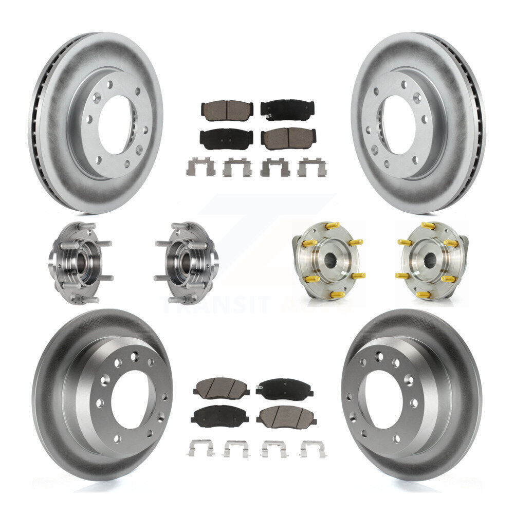 Hub Bearing Coat Brake Rotor Pad Front Rear Kit (10Pc) For Hyundai Entourage Kia