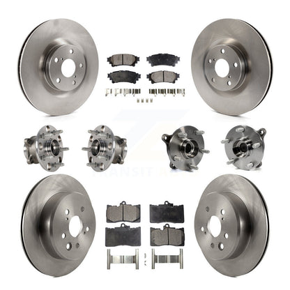 Hub Bearing Brake Rotor & Pads Front Rear Kit (10Pc) For Lexus IS300 IS350 GS350