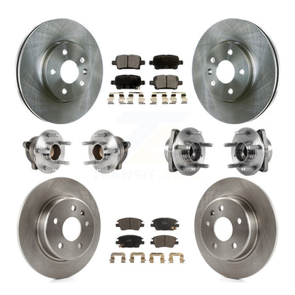 Hub Bearing Brake Rotor Pads Front Rear Kit (10Pc) For Chevrolet Cruze Volt Bolt
